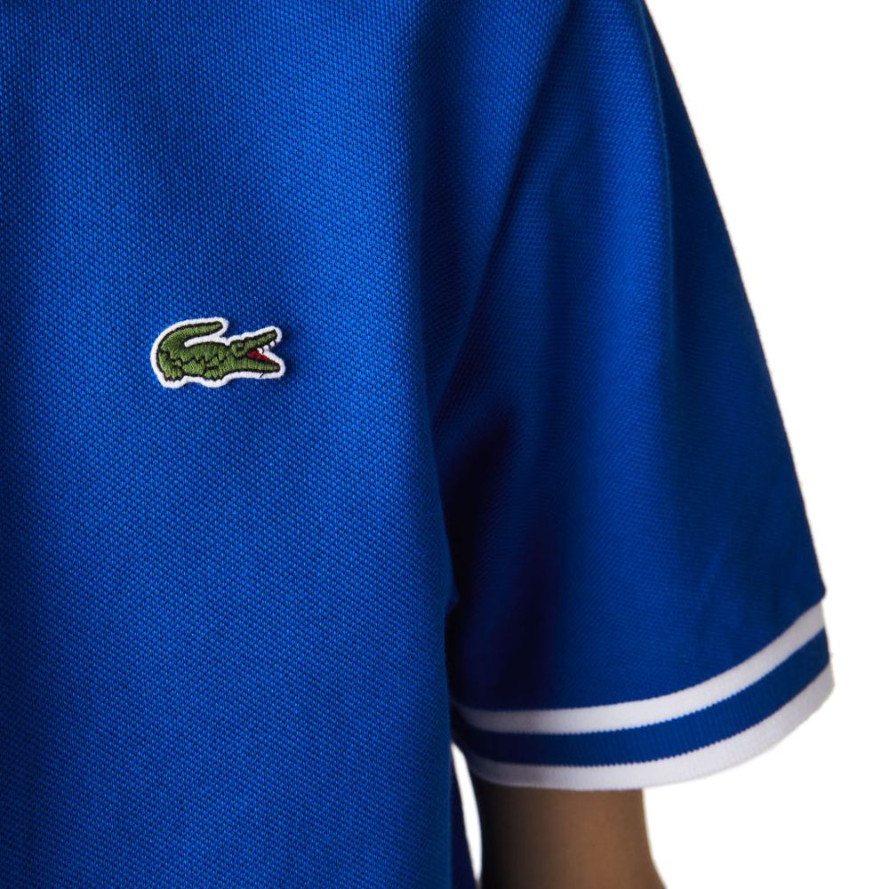 Мужское теннисное поло Lacoste Roland Garros Men Polo - blue/white/blue