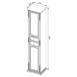 Шкаф-пенал для ванной Aquanet Тулуза 40 белый