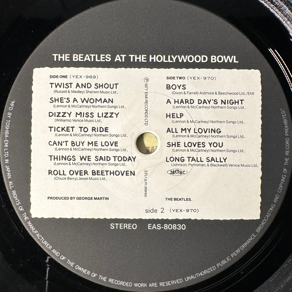 The Beatles ‎– The Beatles At The Hollywood Bowl (Япония 1977г.)