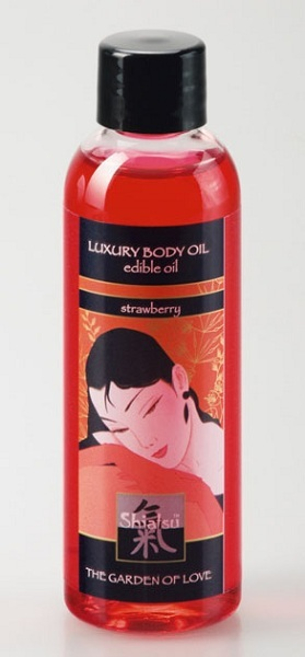 Съедобное массажное масло с ароматом клубники, 100 мл.