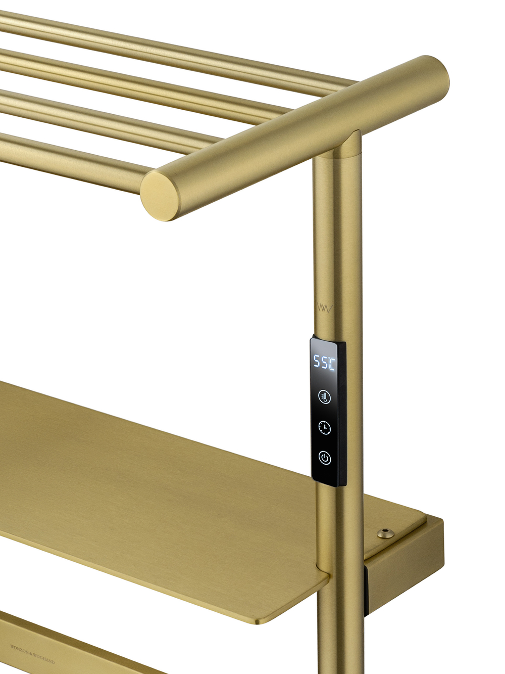 Полотенцесушитель электрический WONZON & WOGHAND DÜSSELDORF, Брашированное золото (WW-A208-BG)