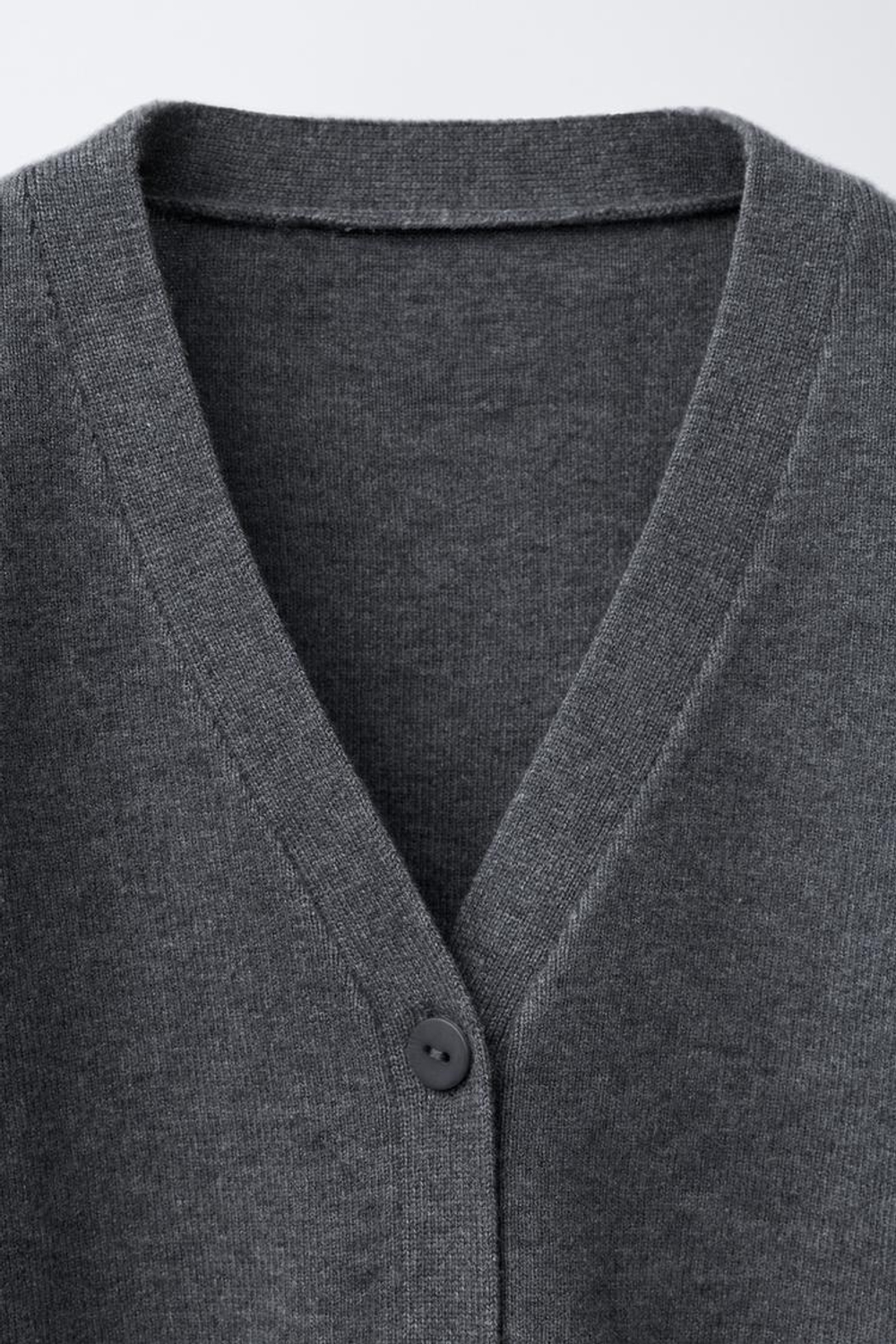 ZARA ВЯЗАНЫЙ КАРДИГАН, АНТРАЦИТОВЫЙ