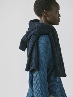 Massimo Dutti Свитер крупной вязки, синий