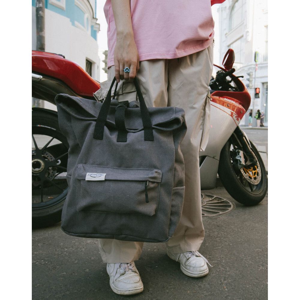 Рюкзак SoWhat? Хлопковый светло-серый