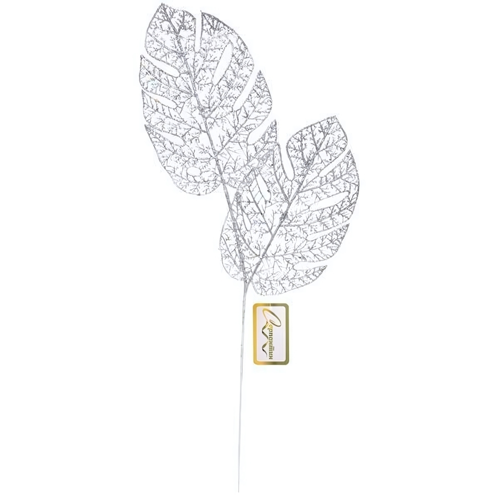 Ветка декоративная "Южная зима" 62 см, Серебро