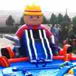 Надувной наземный аквапарк «Поймай осьминога» 25*15*8 м