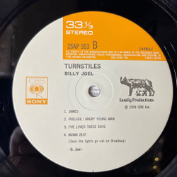Винтажная виниловая пластинка LP Billy Joel Turnstiles (Japan 1978) (Obi) New York State Of Mind