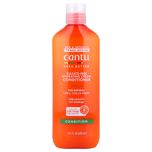 Cantu, Масло ши для натуральных волос, Увлажняющий крем-кондиционер без сульфатов, 13,5 жидких унций (400 мл)