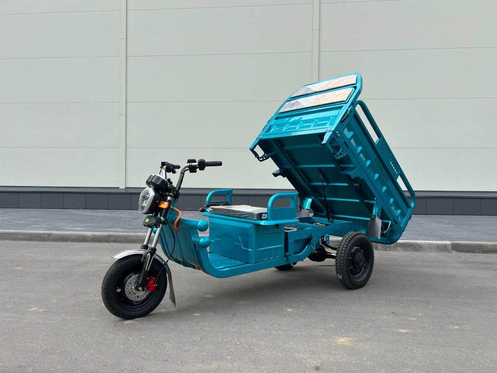 Грузовой электрический трицикл IKINGI CARGO C06 1500W (60V/45Ah) - Бирюзовый фото №13