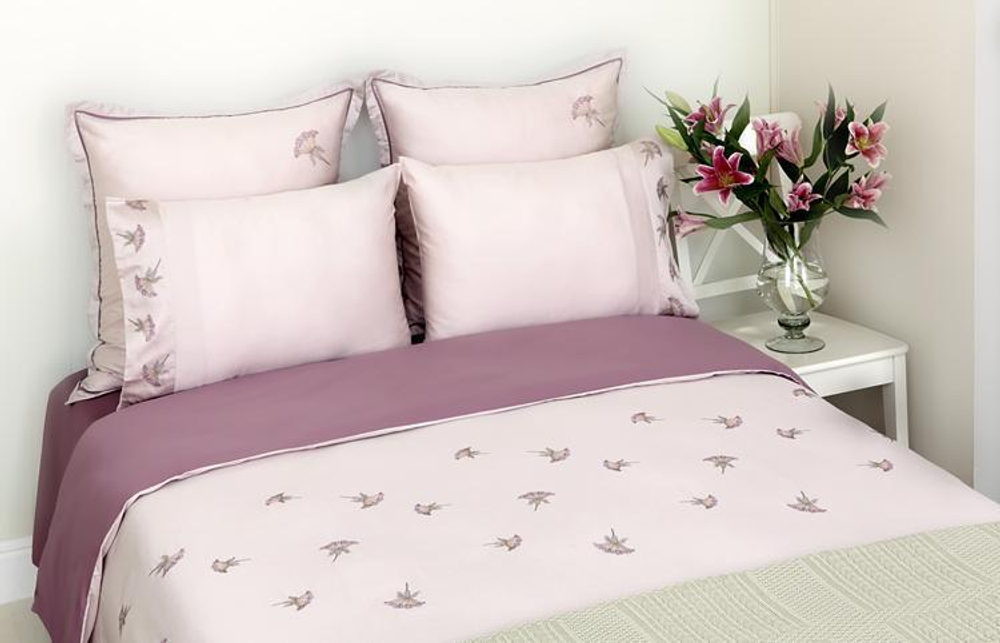Постельное белье 2 спальное евро Bovi Gardenia лиловое