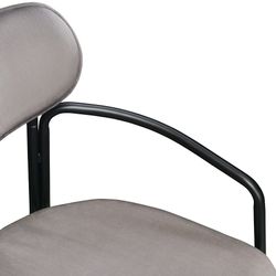 Стул Ror, Round, велюр, черный/серый