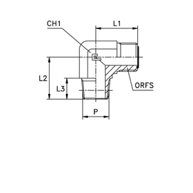 Штуцер FC90 D12 ORFS 13/16 - NPTF 1/2