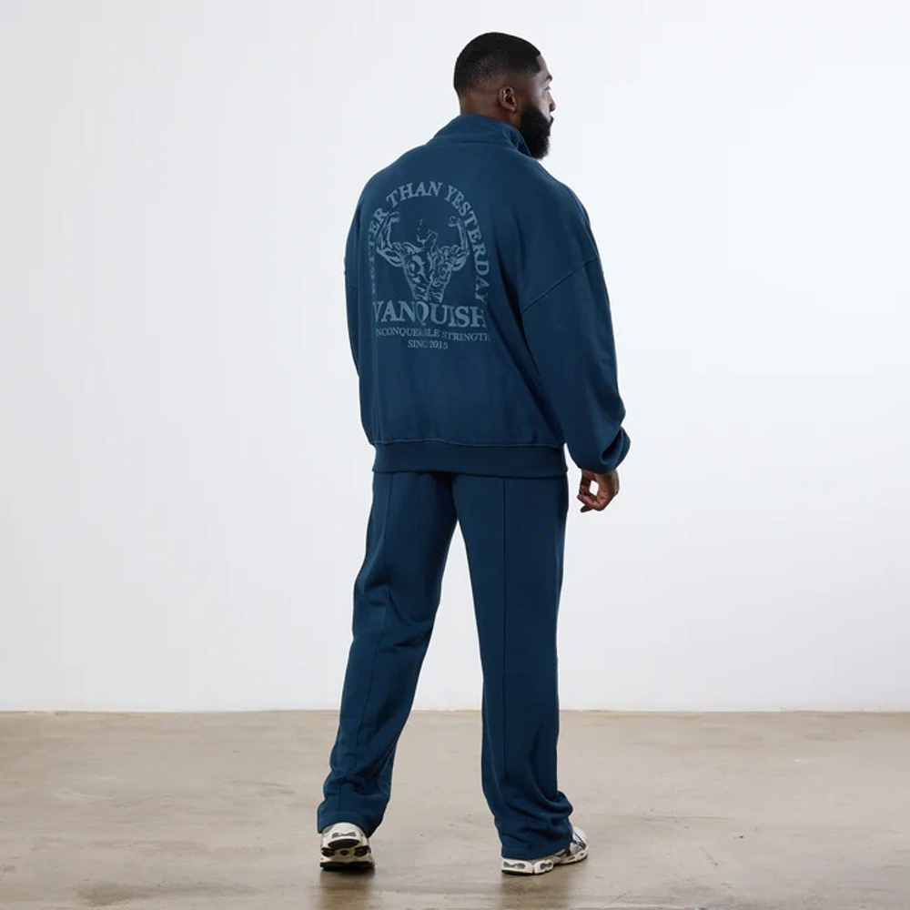 Толстовка VANQUISH Unconquerable Quarter Zip Sweater Midnight Blue