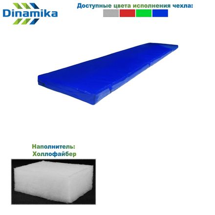 Мат гимнастический 2000х500х100 тент (холлослеп/холлофайбер)