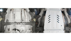 Защита КПП Rival для Toyota Tundra II (V - 5.7) 2007-2018 (устанавл-ся совместно с 2333.9510.1.6), штампованная, алюминий 6 мм, с крепежом, 2333.9511.1.6