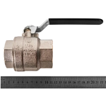 Кран шаровой полнопроходной STOUT - 1"1/2 (ВР/ВР, PN40, Tmax 150°C, ручка-рычаг черная)