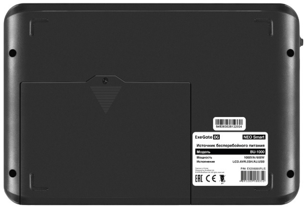 Источник бесперебойного питания  Exegate NEO Smart BU-1000.LCD.AVR.5SH.RJ.USB