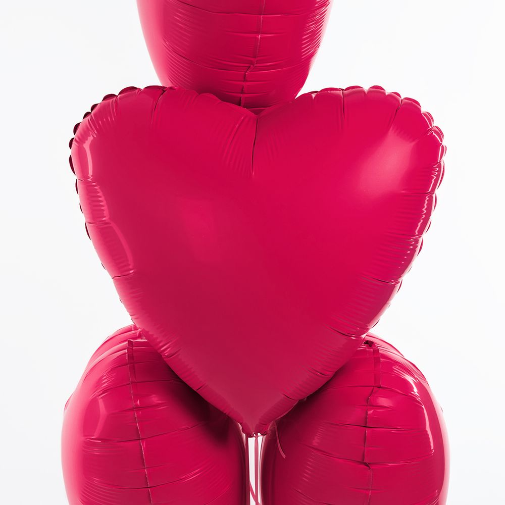 Ag Шар Сердце 19''/46 см, Мистик Viva Menta сатин (БГ-15) 