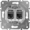 Donel D16  Механизм розетки RJ45 + RJ45 (двойная) cat.6/ClassE-8/8