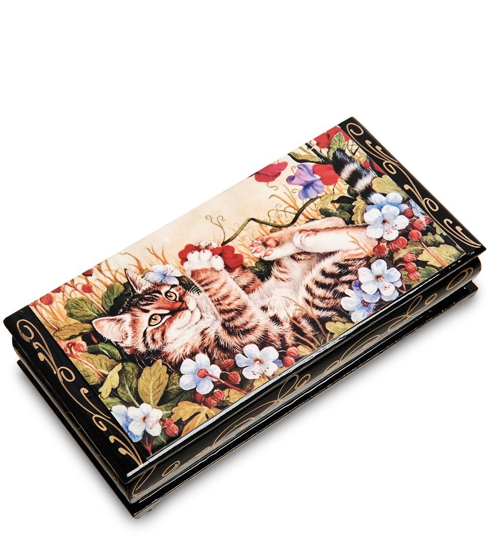 Народные промыслы ШК-11/12-H Шкатулка-купюрница в технике декупаж (8х17х4)