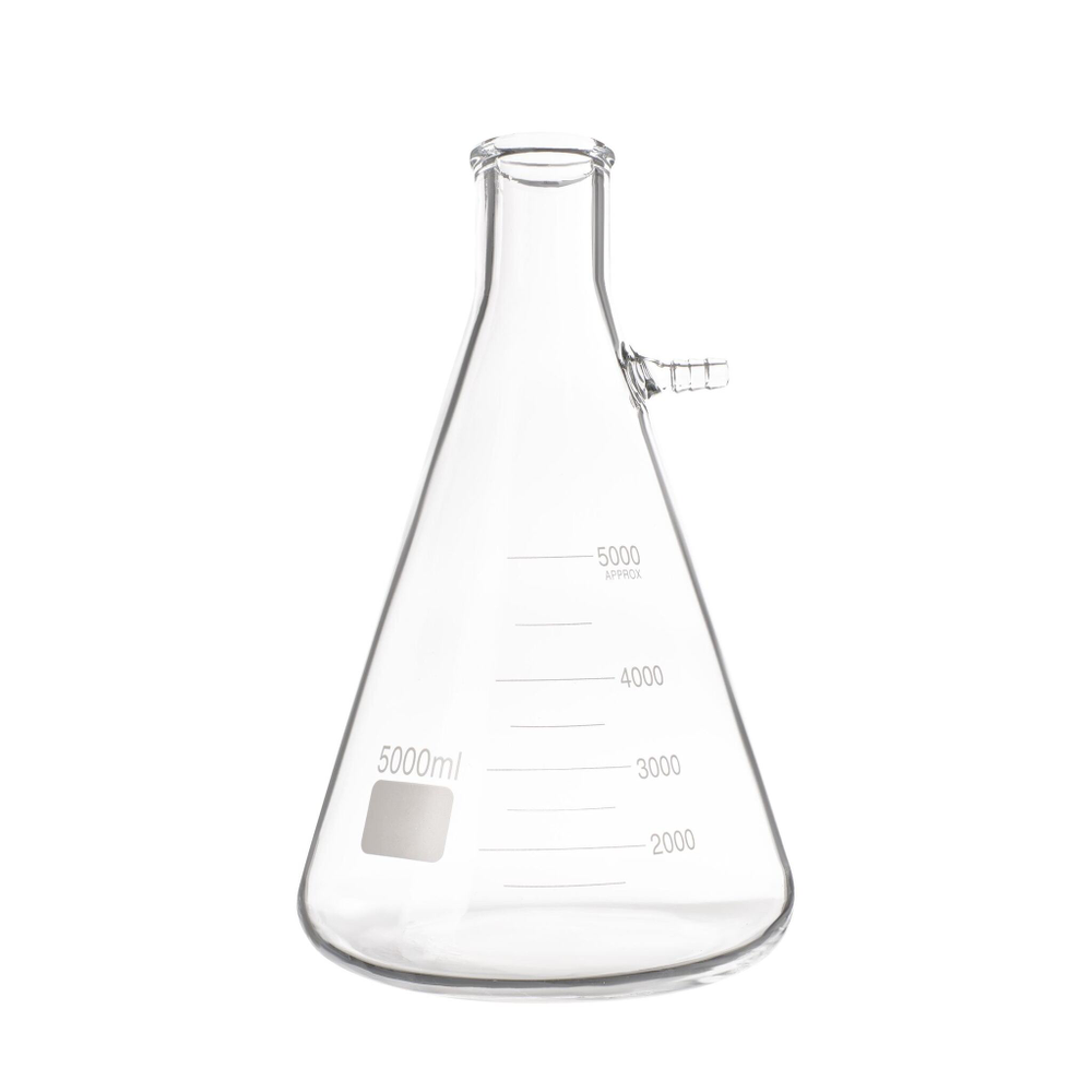 Колба Бунзена, 5000 мл, отвод 13 мм