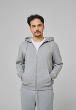Кофта на замке с капюшоном трикотаж ARGYMAQ GREY