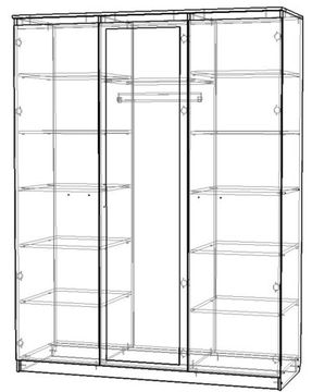 Шкаф ВЕНА-5 с зеркалом правый