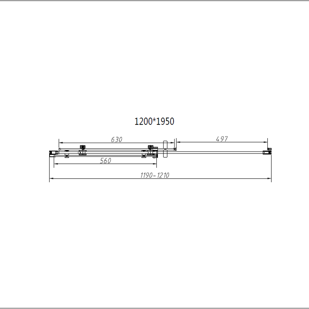 Душевая дверь Como-N VDS-4CN120CL, 1200, хром, стекло прозрачное, , шт