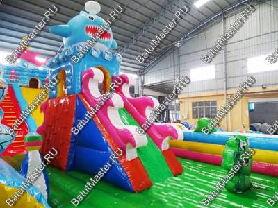 Коммерческий надувной батут "На морском дне" 15*8*7 м