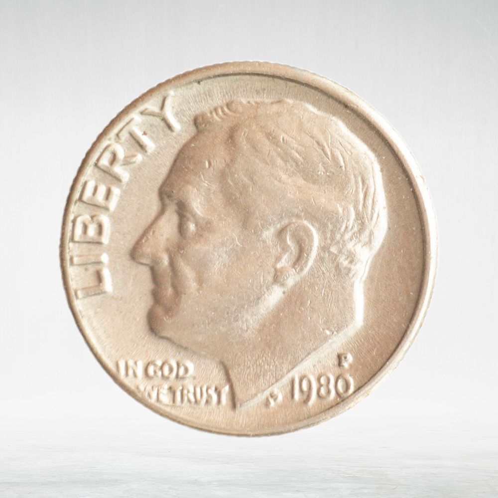 USA, 1 Dime, 1980 - Roosevelt Dime (P), XF