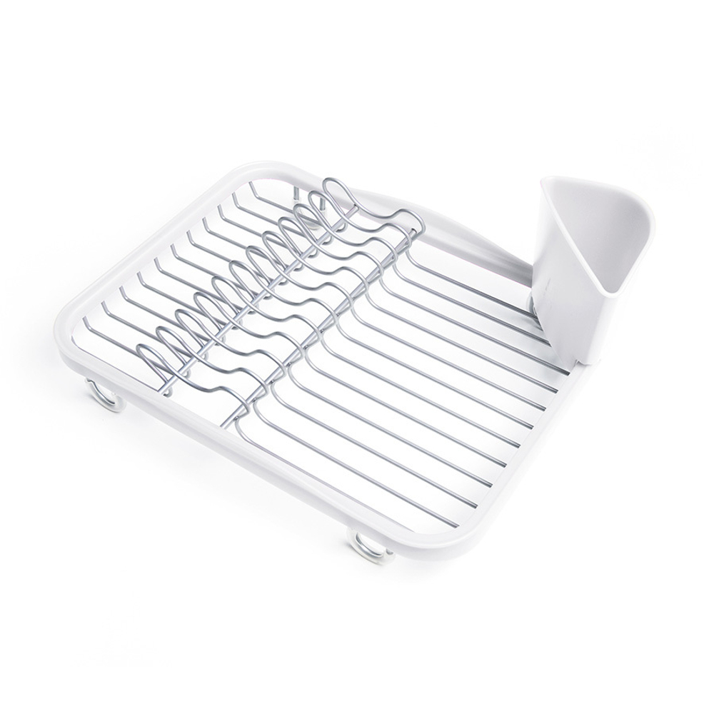 Сушилка для посуды sinkin, 28х14х35,5 см, белая, никель