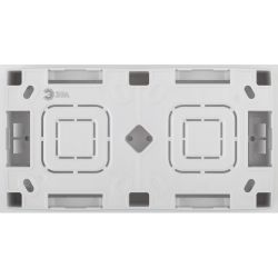 12-6102-12 ЭРА Коробка наклад. монтажа 2 поста, Эра12, графит