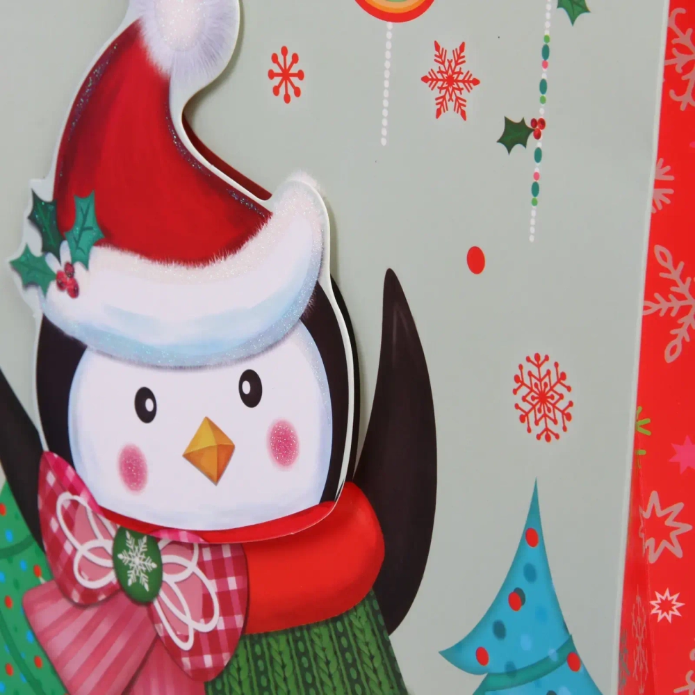 Пакет подарочный «Мультяшные звери» 26*32*10 см, микс