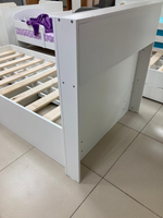 Кровать с ящиками Милан МДФ белый/белый 900*1900