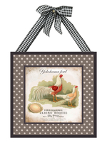 Картины на стену для интерьера набор 4 шт панно для кухни "Ферма" 20*20 см