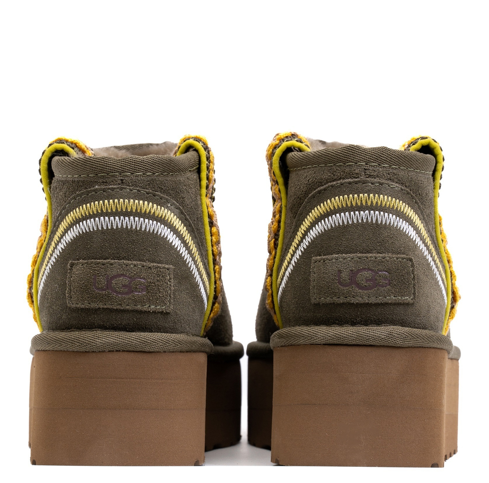 UGG Classic Ultra Mini Braid Platform Burnt Olive
