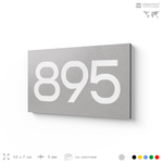 Номер на дверь 895, табличка на дверь для офиса, квартиры, кабинета, аудитории, склада, серая 120х70 мм, Айдентика Технолоджи