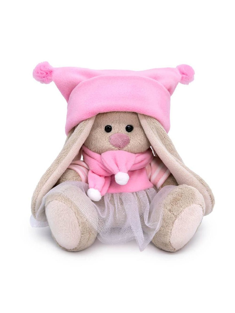 Мягкая игрушка Зайка Ми в нежно-розовом комплекте 15 см