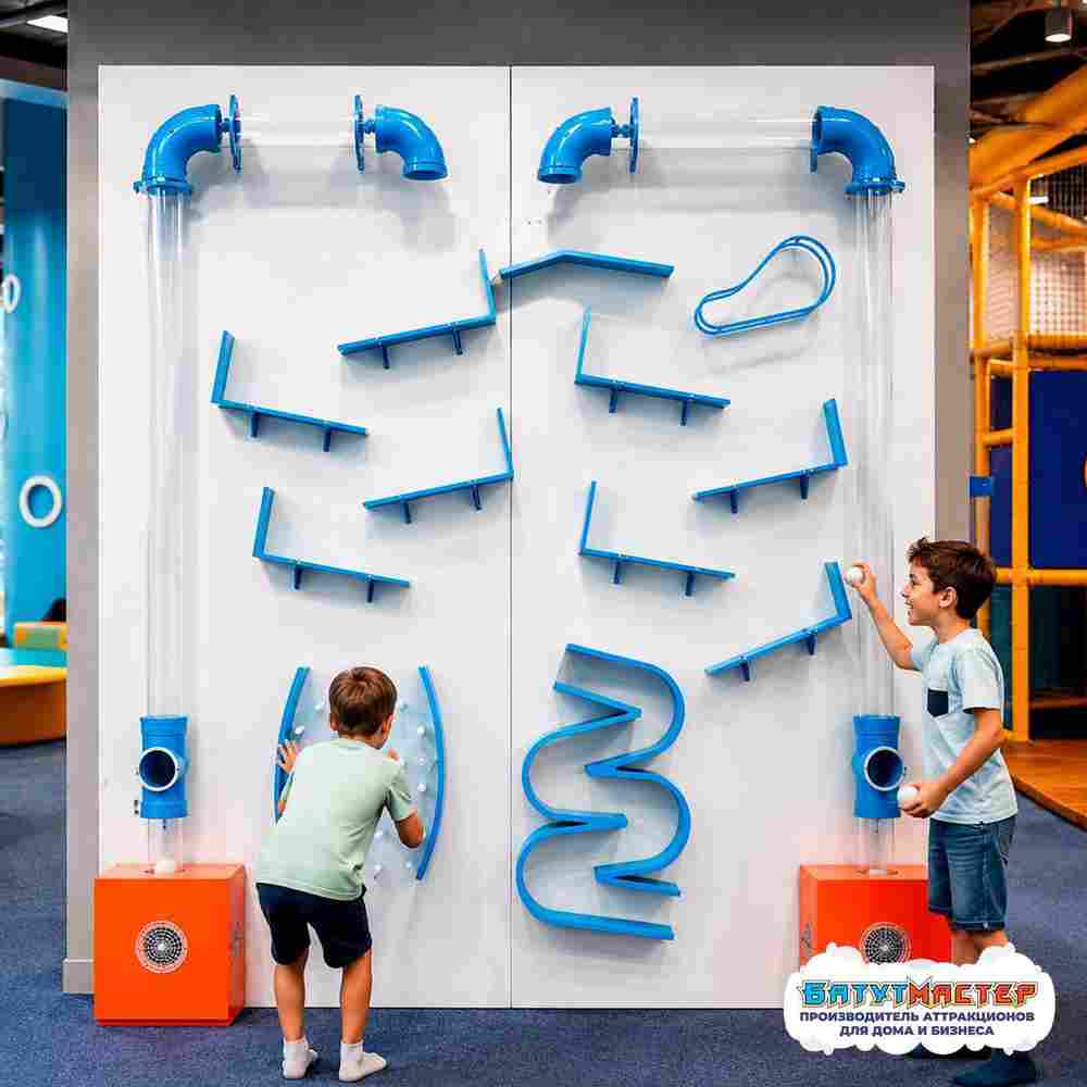 Интерактивная игровая стена «Воздушная эскадрилья», 2,44×0,5×2,44 м