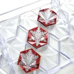 601 | Форма для шоколадных изделий "Медианты с гранями" (275*135мм)