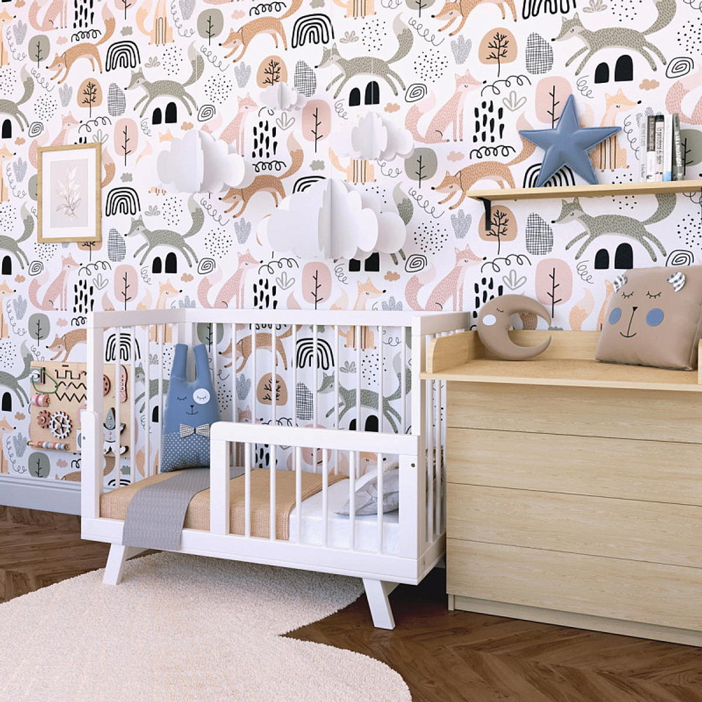 Кроватка детская Lillaland Lilla Aria белый