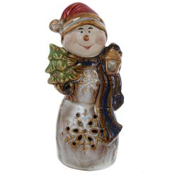 GAEM Фигурка декоративная c подсветкой "Снеговик" (LR44x3), L7 W5 H13,5 см, 2в.