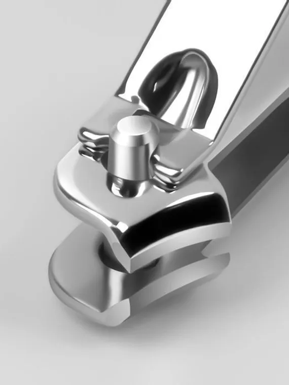 Кусачки-книпсер педикюрные, скошенное лезвие, 10 см, цвет серебристый