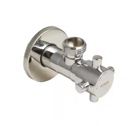Кран угл. сантех. 1/2"х 1/2"KOER (№517) (крест. ручка)