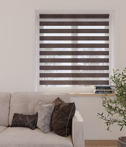 Рулонные шторы День-Ночь Коричневый