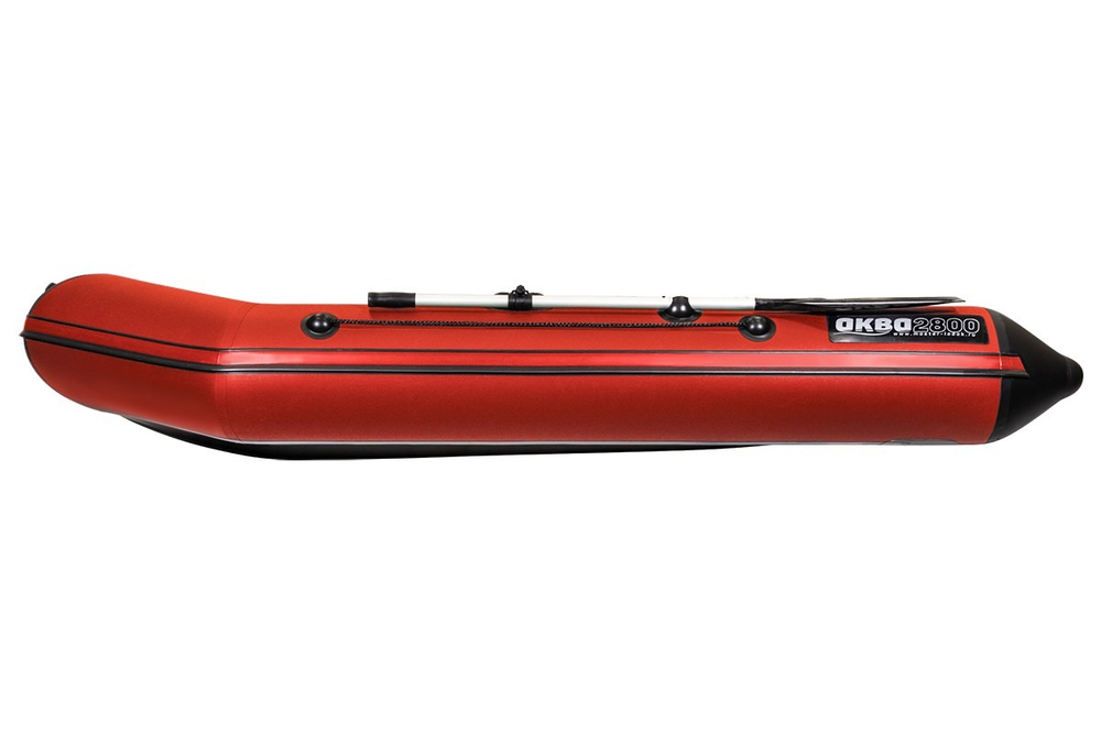 Аква-2800 СК слань+киль красная/черная (лодка пвх под мотор)