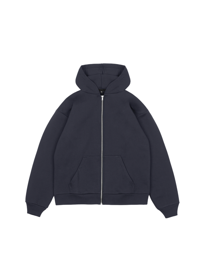 Худи оверсайз на молнии без начеса (графит)