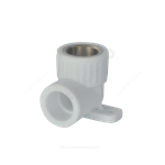 Угольник PP-R комбинированный белый Дн 20х3/4" ВР с креплением VALFEX 10120225