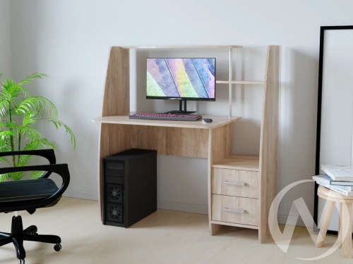 Стол компьютерный КЛ №6.2 левый (дуб баррик)