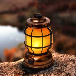 Фонарь кемпинговый светодиодный ЭРА KB-801 Факел на батарейках 2 режима (холодный + пламя)